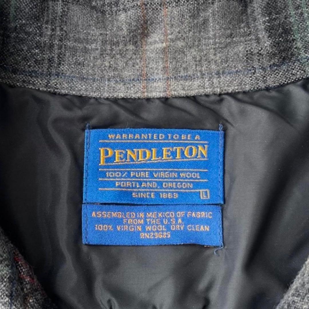 k*e様 PENDLETON ペンドルトン オープンカラーシャツ チェック Lサ