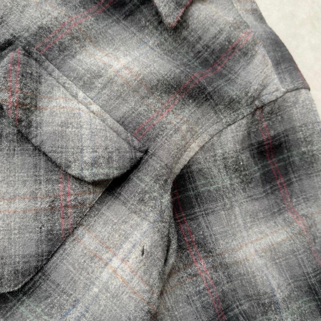 k*e様 PENDLETON ペンドルトン オープンカラーシャツ チェック Lサ