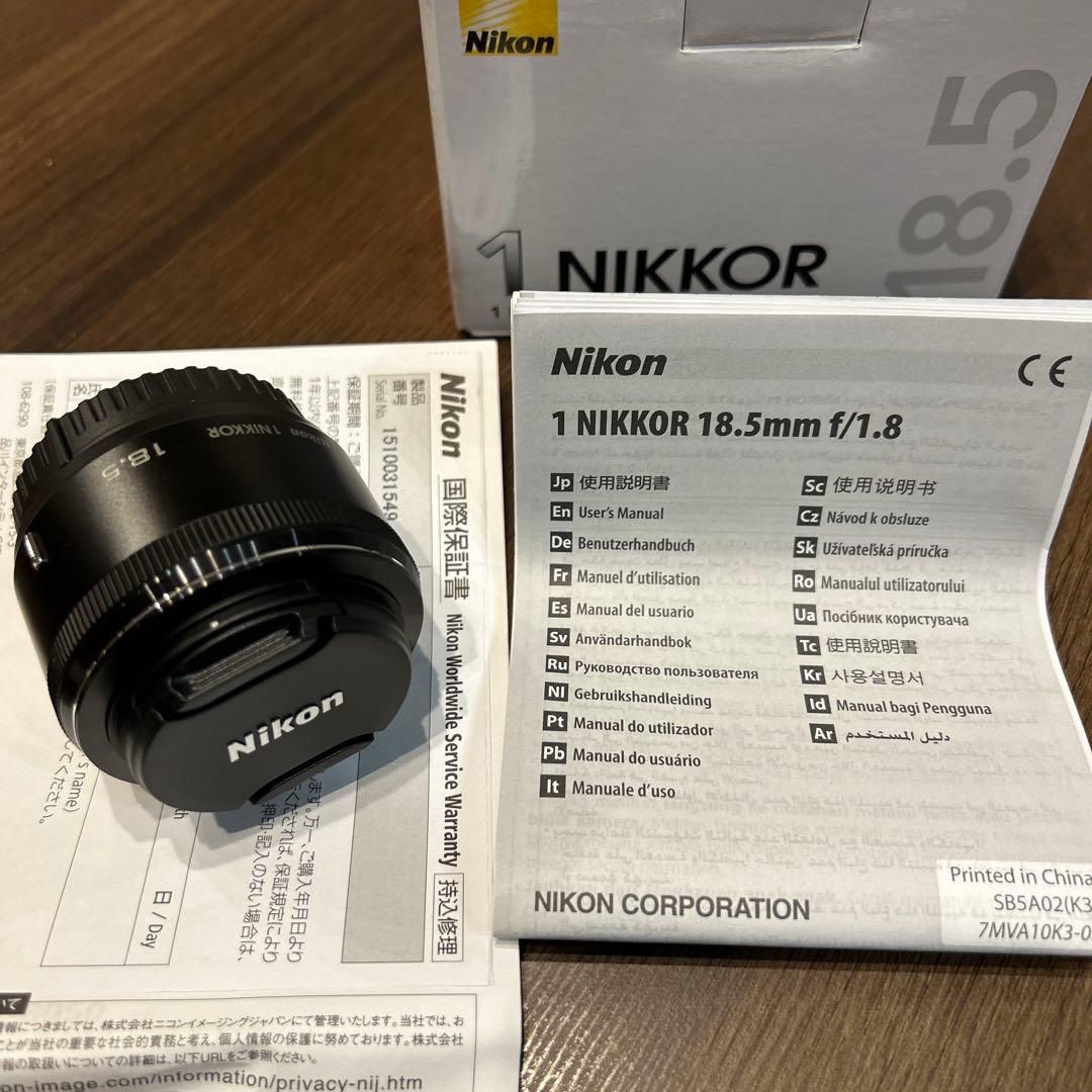 Nikon 1 NIKKOR 18.5mm f/1.8 レンズ
