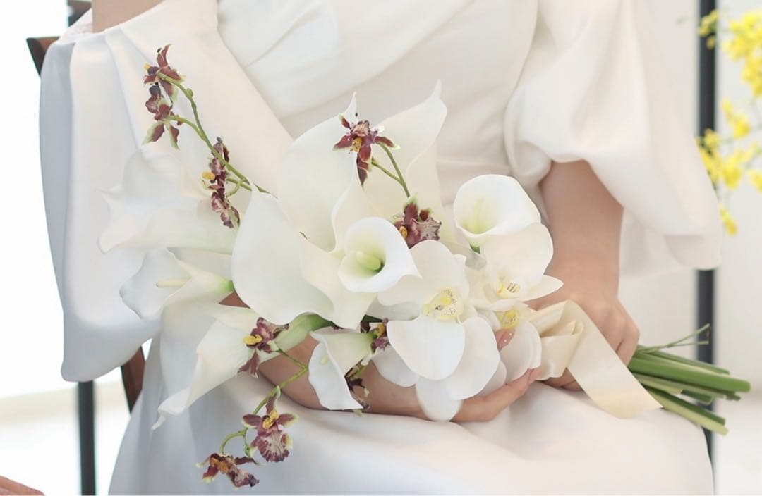 結婚式　ブーケ　アーティシャルフラワー　ウェディングブーケ