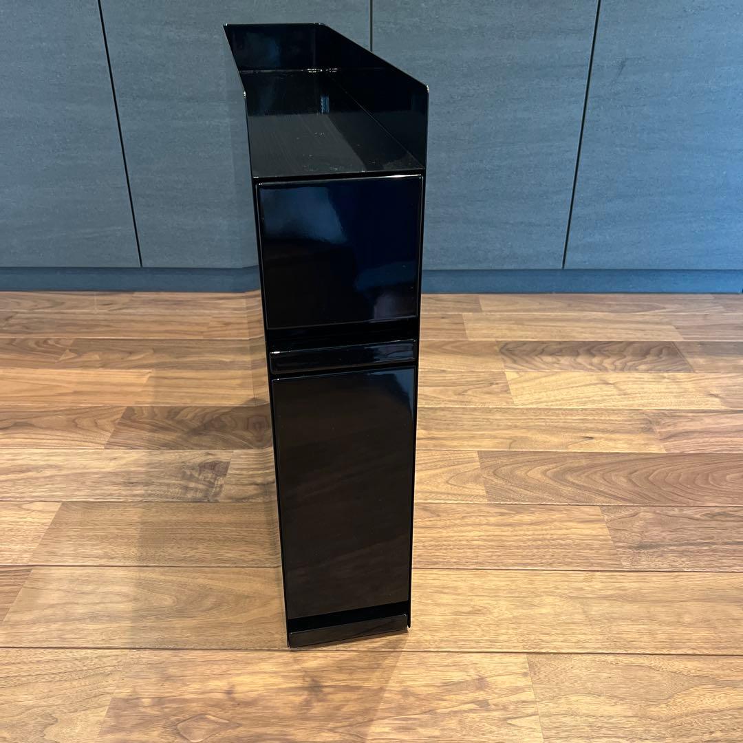 ★大人気★ Tower 隠せる調味料ラックタワー(黒) 2段