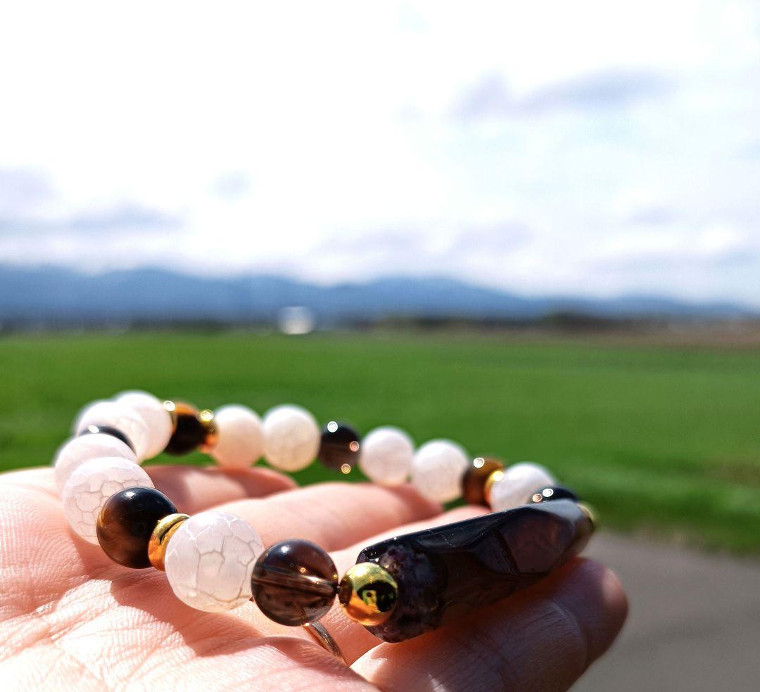 ぽっかぽか❀龍スポットパワーストーンブレスレット❀