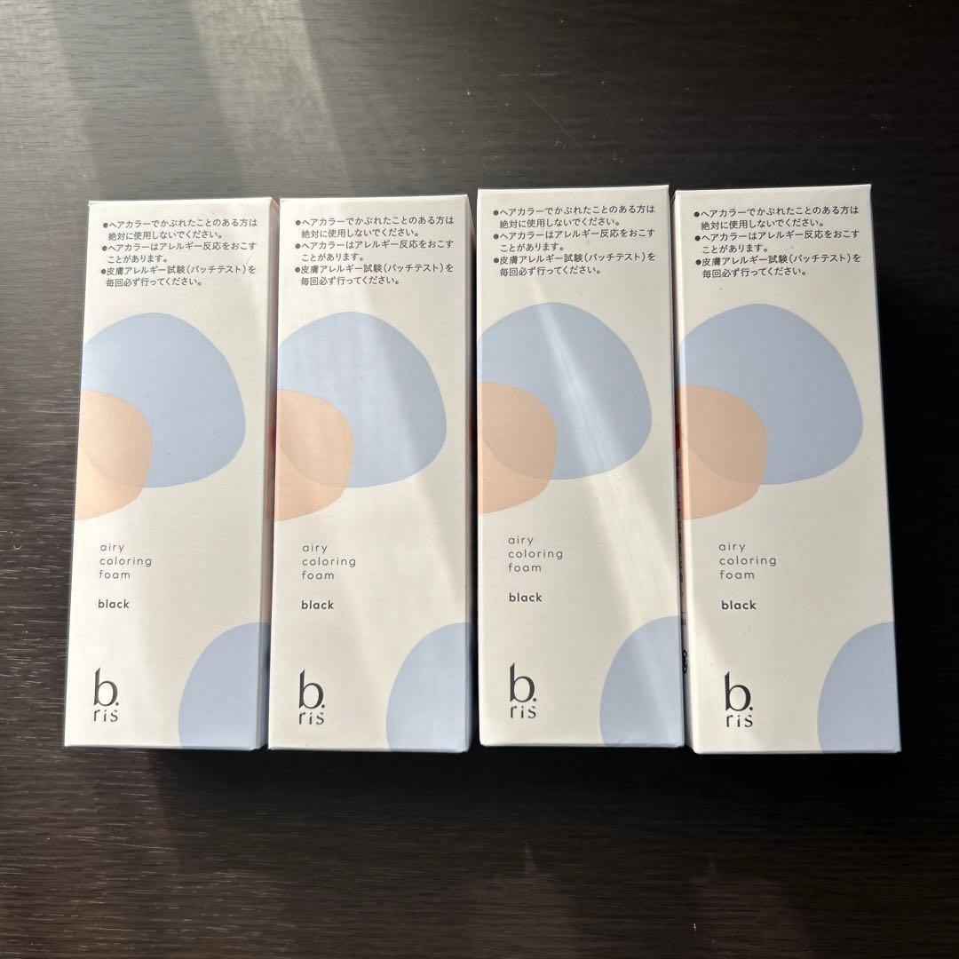 黒猫ビーリス　エアリーカラーリングフォーム ブラック80g×4本