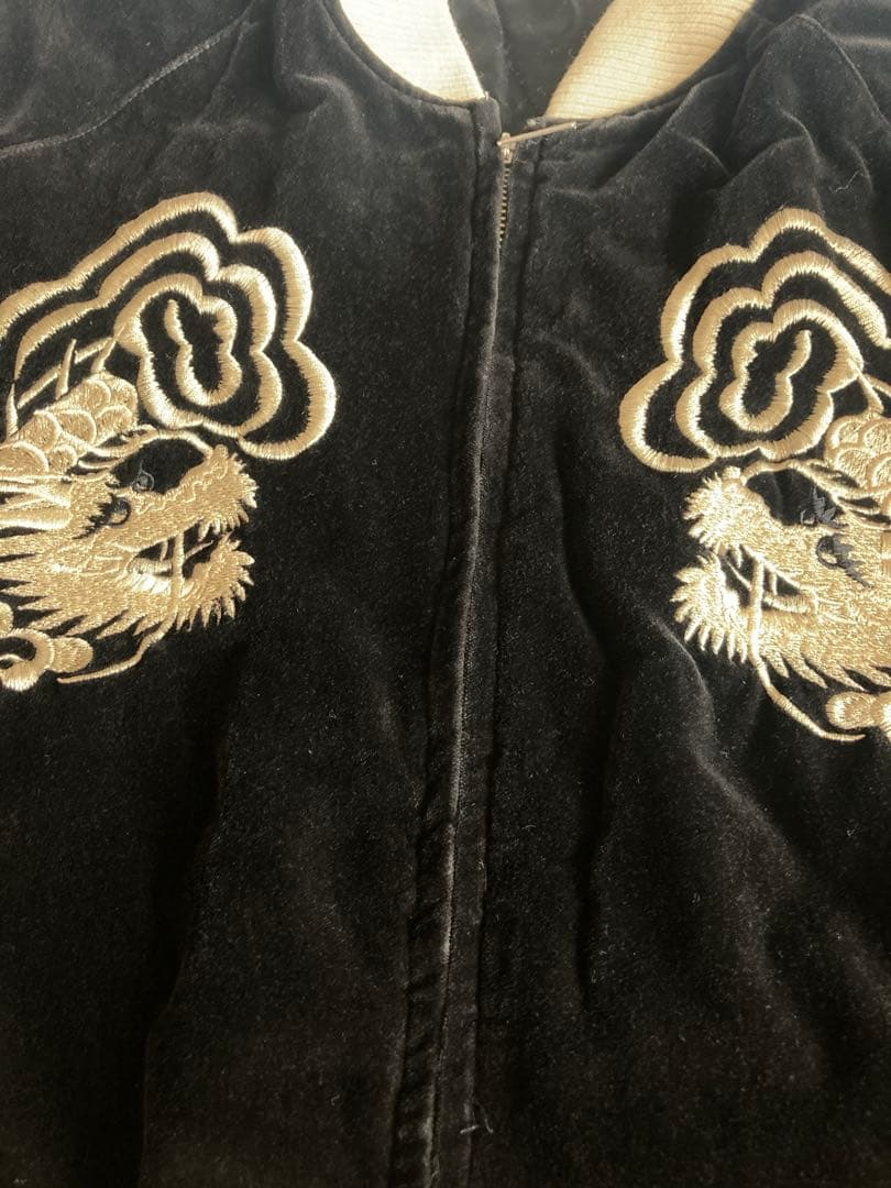 Script 花旅楽団 スクリプト　別珍　龍　和柄　刺繍　スカジャン　2面