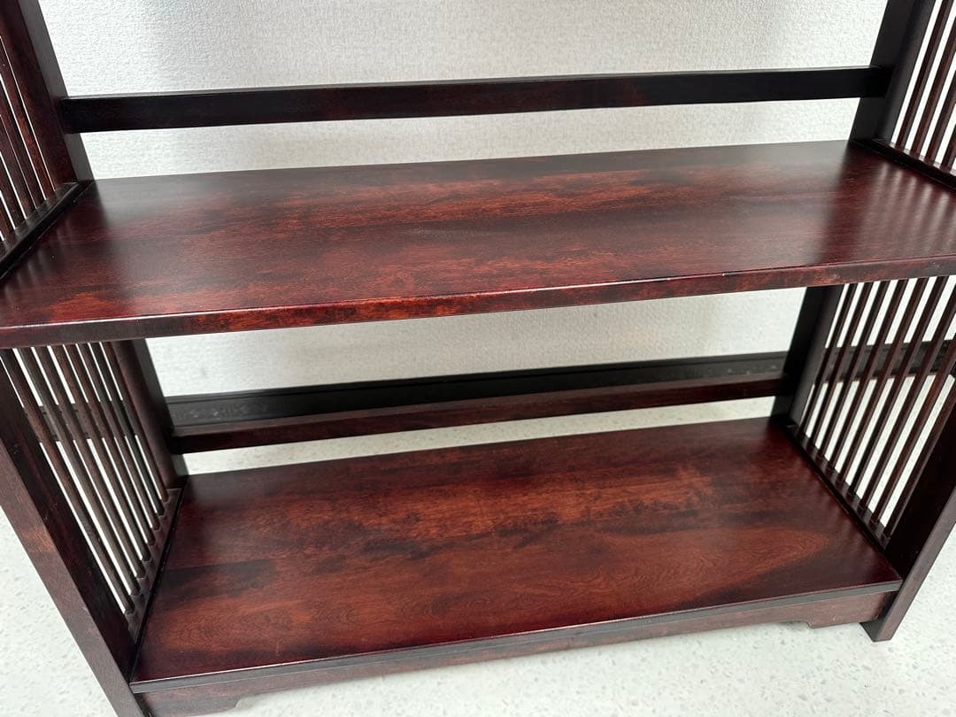 九州民芸家具 本棚 飾り棚 樺 カバ材 格子 オープンラック 書棚 ※i4