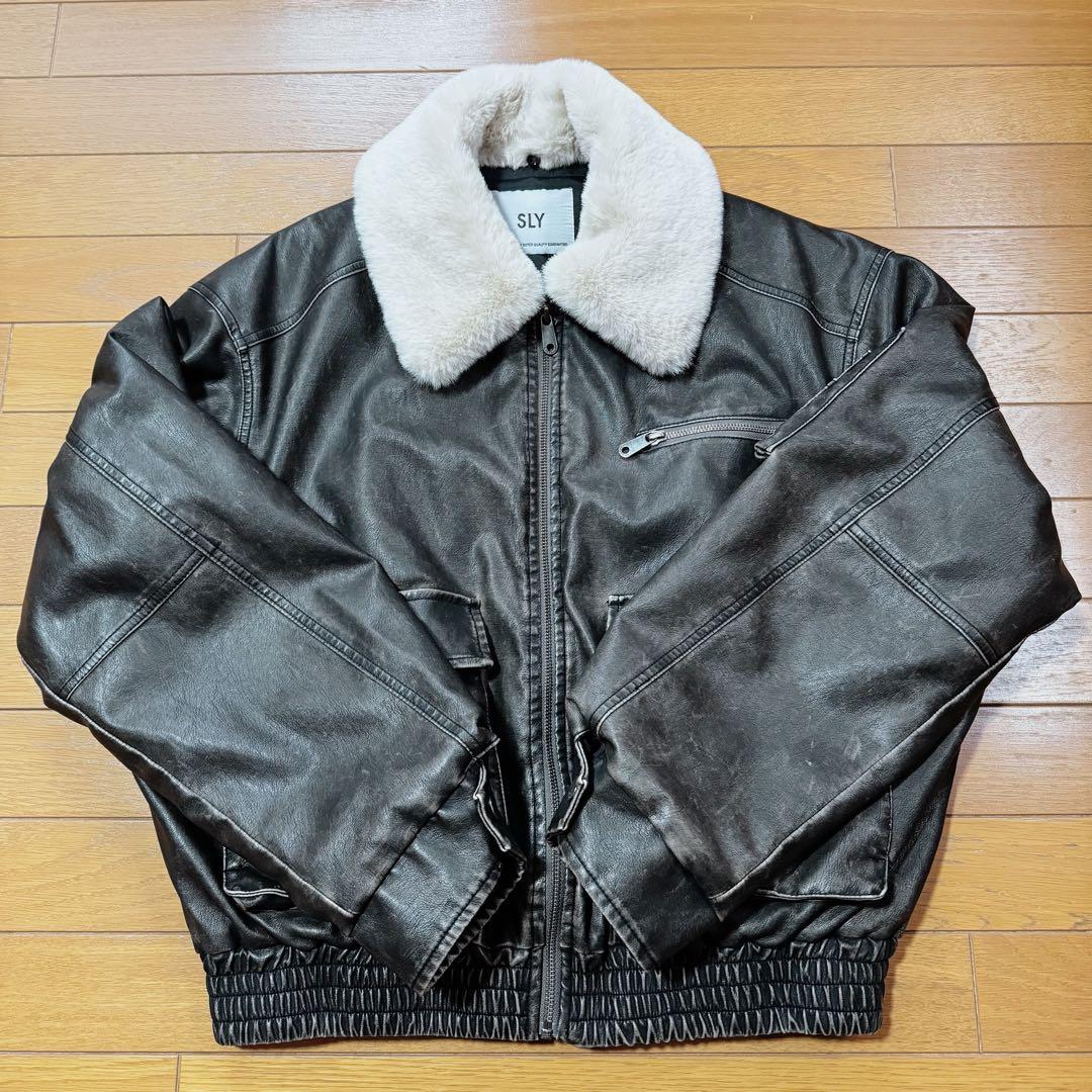 SLY VINTAGE F LEATHER S ブルゾン