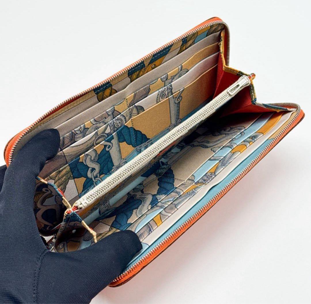 エルメス アザップ シルクイン ロング 財布 アザップ ジップ ジッピー　鑑定済