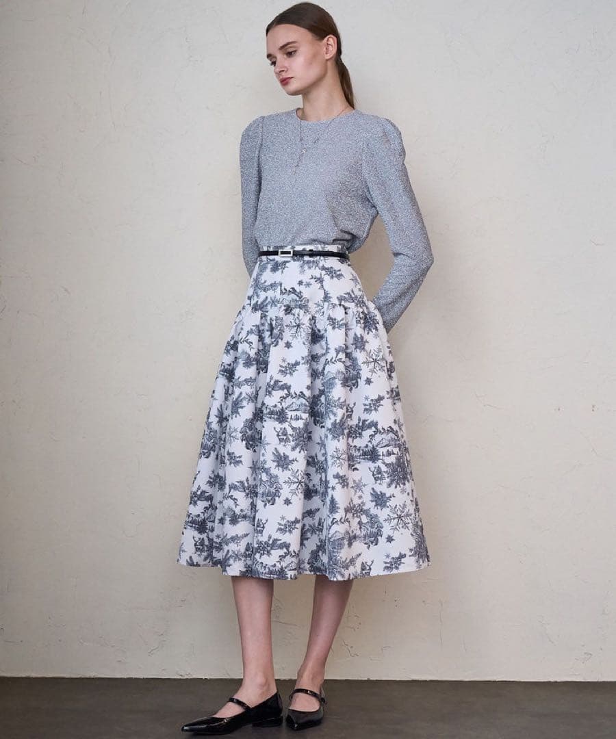 ANAYI シャイニージャージークルー プルオーバー ネイビー アナイ トップス