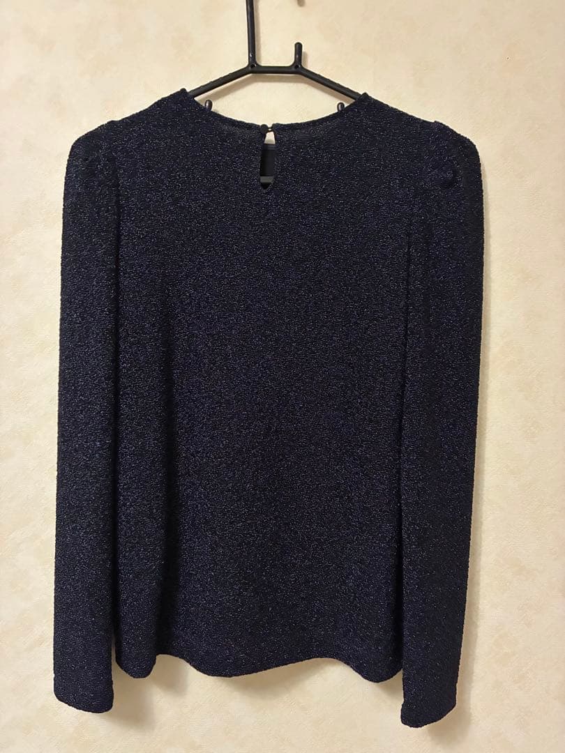 ANAYI シャイニージャージークルー プルオーバー ネイビー アナイ トップス