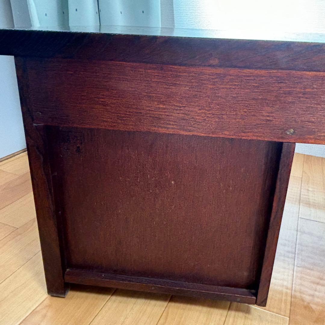 駿河民芸　文机 和室 引き出し ローデスク 和風 小机 欅 デスク 幅91cm