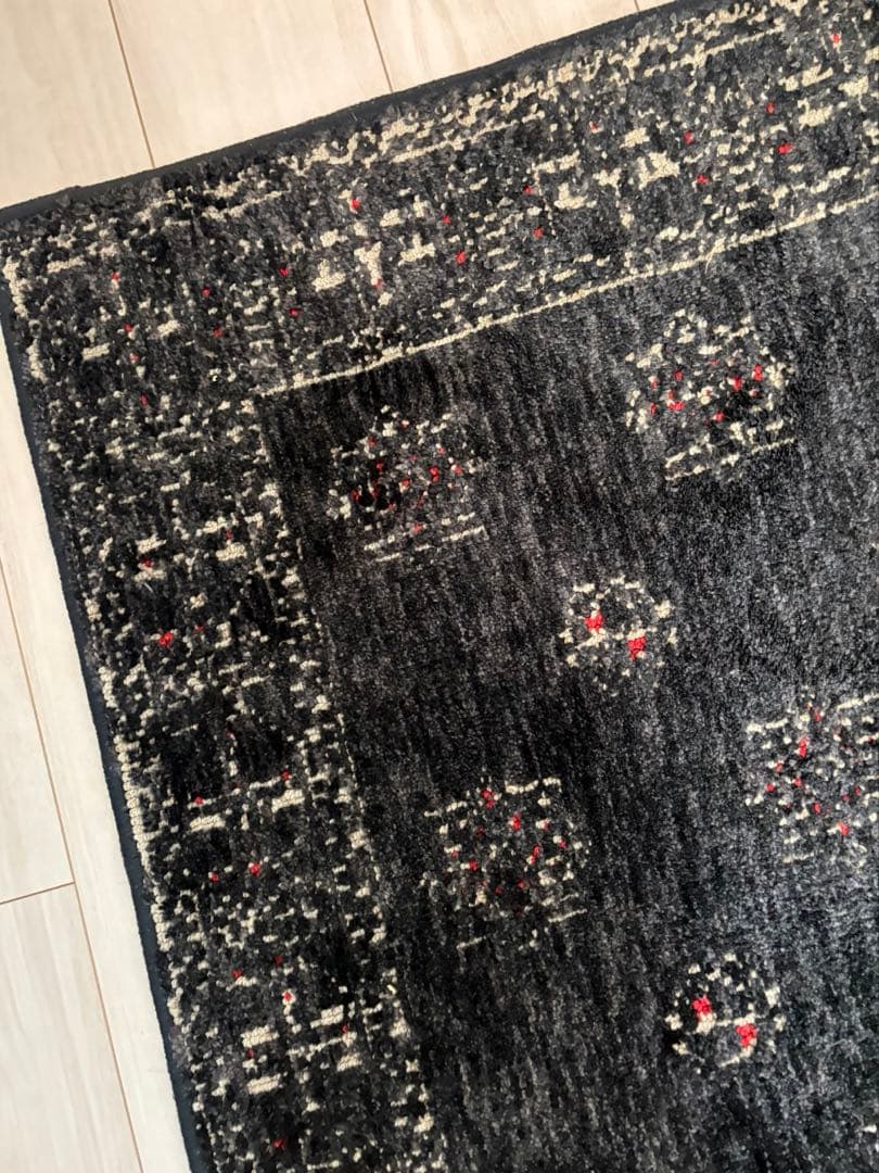 unico CALIGO ラグ　ブラック　140✖️200