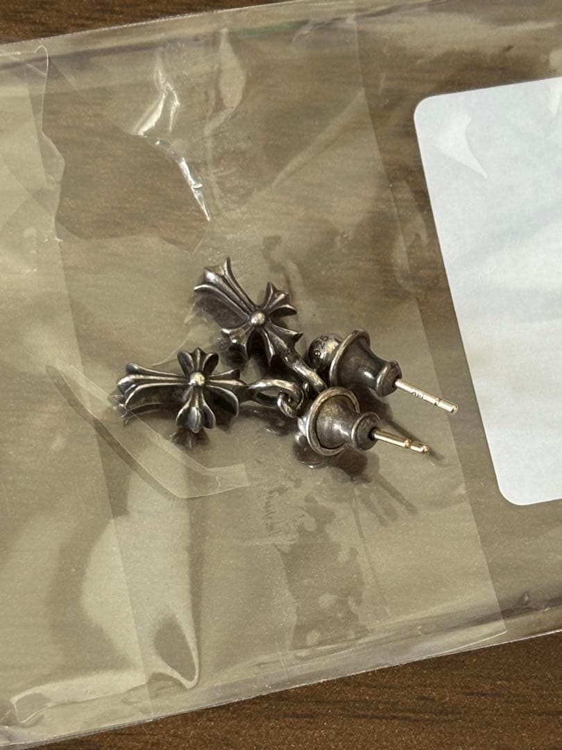 925シルバー クロスデザイン ピアス