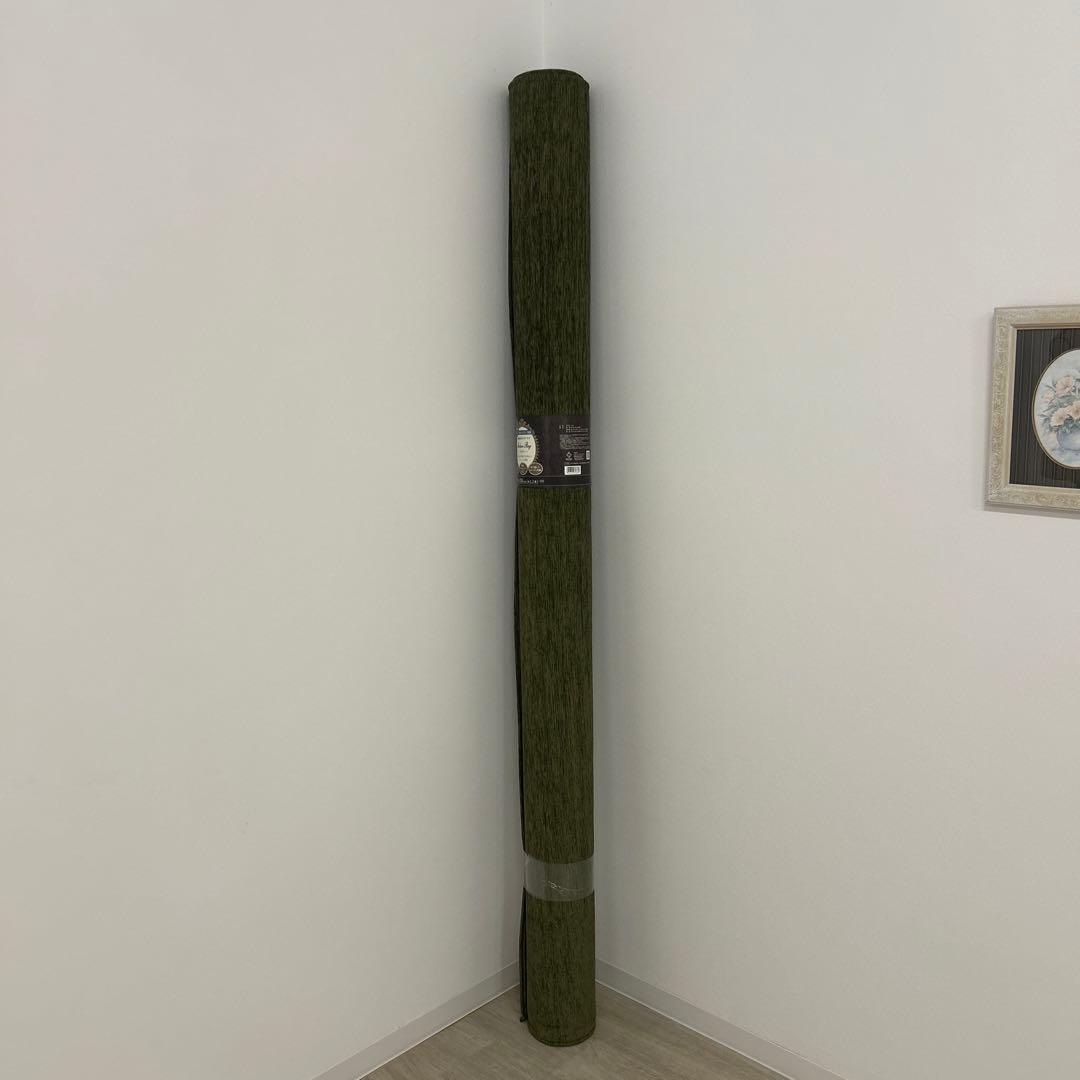 おすし新品☆丸洗い出来るラグ 200×250cm グリーン色 敷ラグ