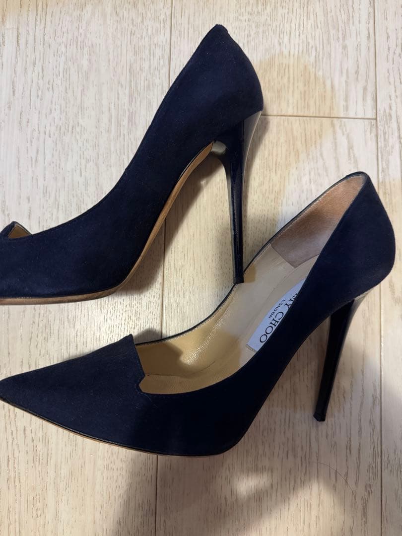 JIMMY CHOO ネイビー ハイヒール36ハーフ