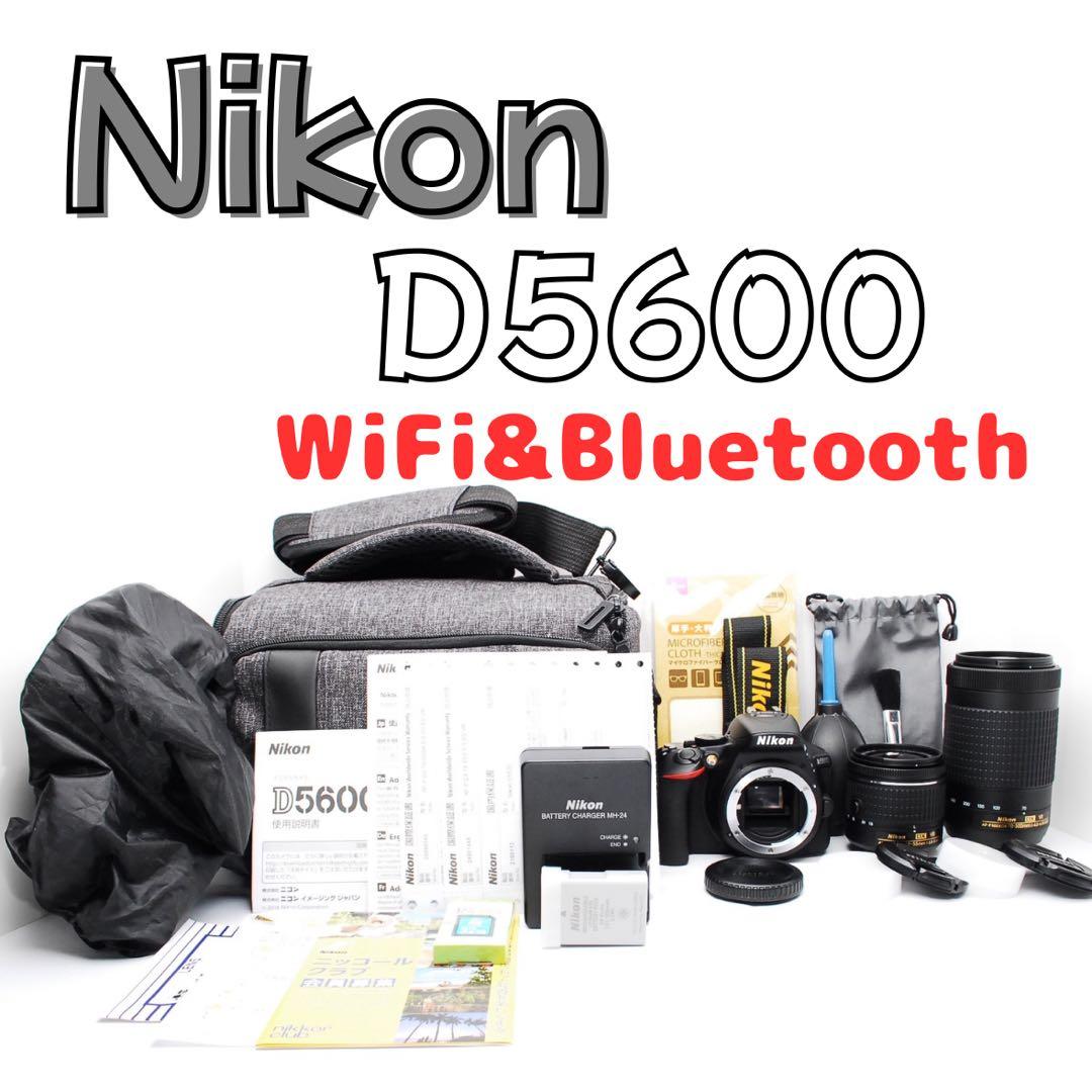 新品級✨️Nikon D5600★ショット数84！ダブルズーム＆WiFi付！