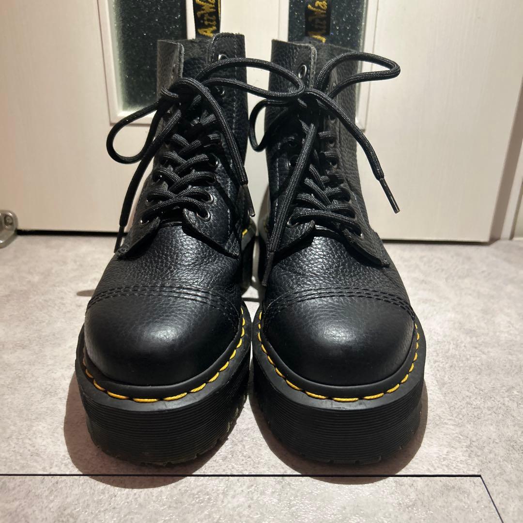 ドクターマーチン　レザー ハイカット厚底ブーツ 黒　UK4 EU37