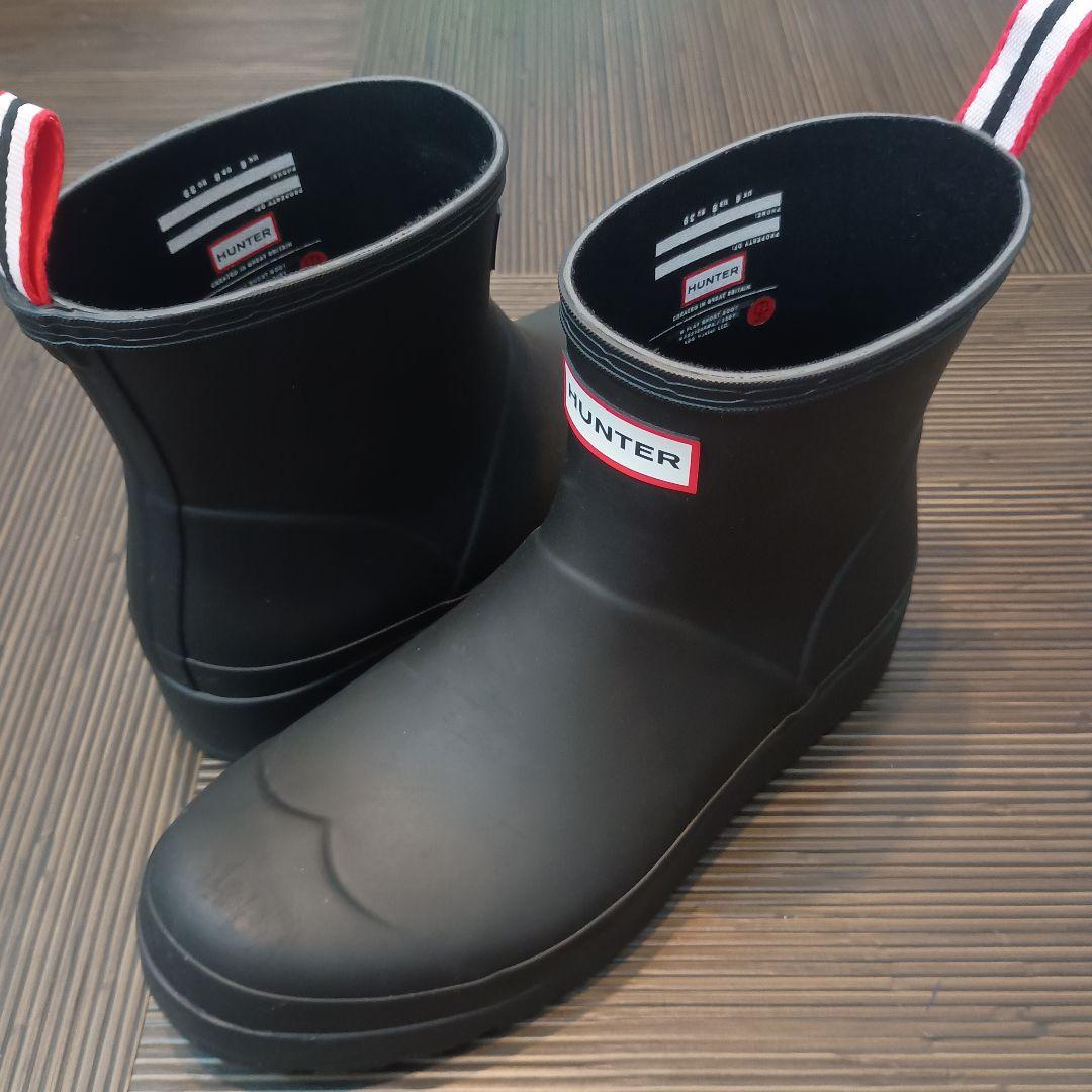 HUNTER ハンター オリジナル プレイ ショート ブーツ 黒 25センチ