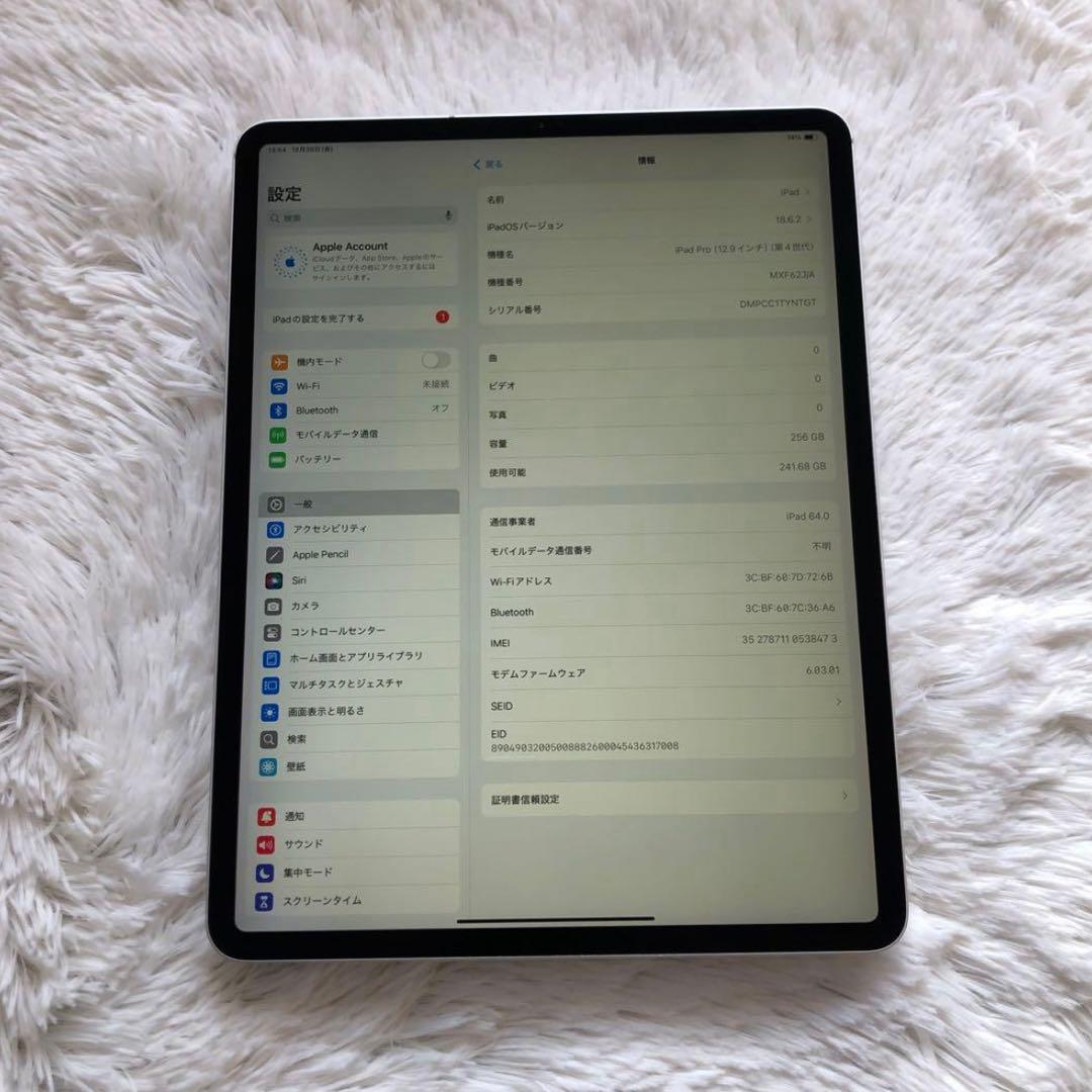 【年始割】iPad Pro 12.9 第4世代 256GB SIMフリー