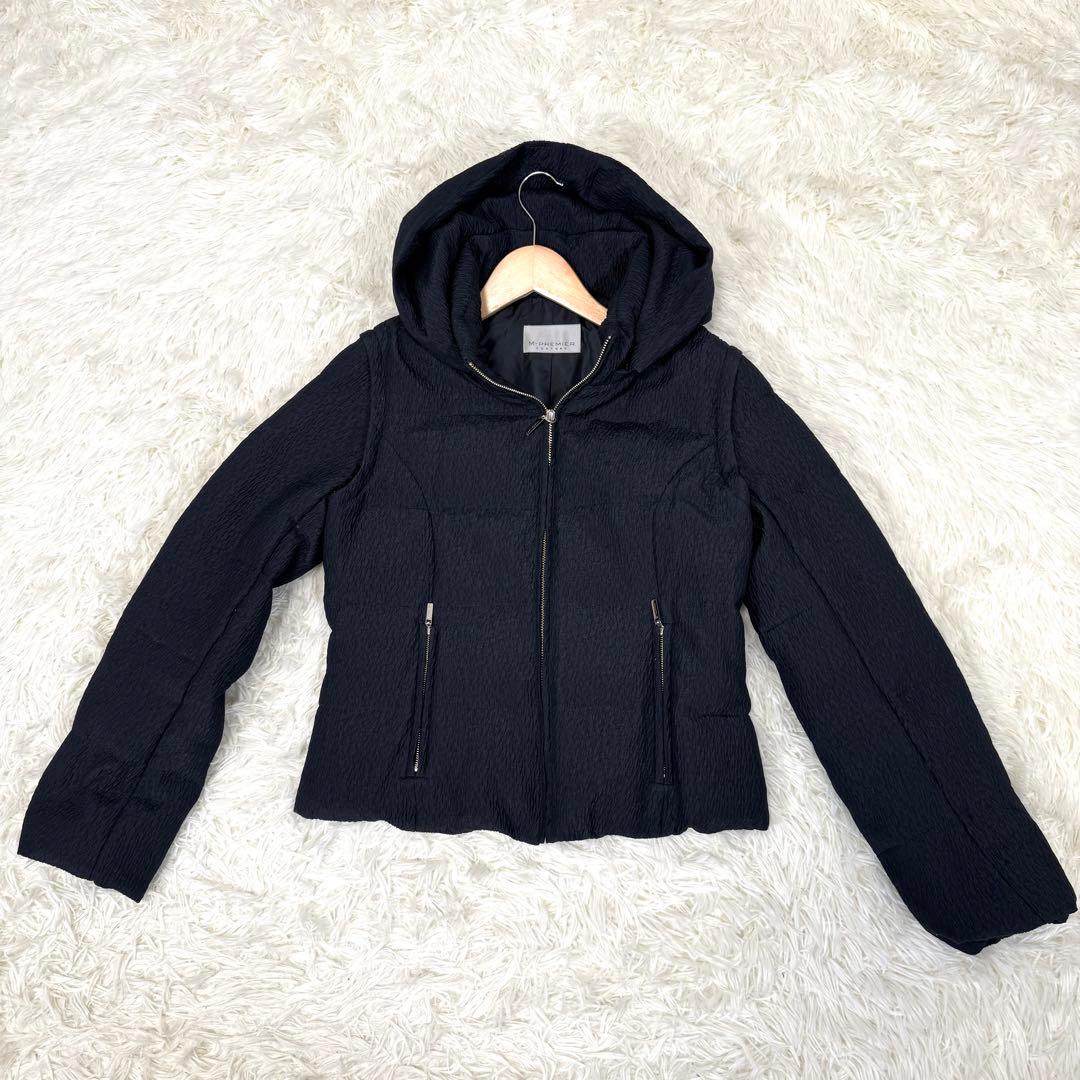 美品 4way エムプルミエ クチュール ショートダウンコート　ネイビー 高級