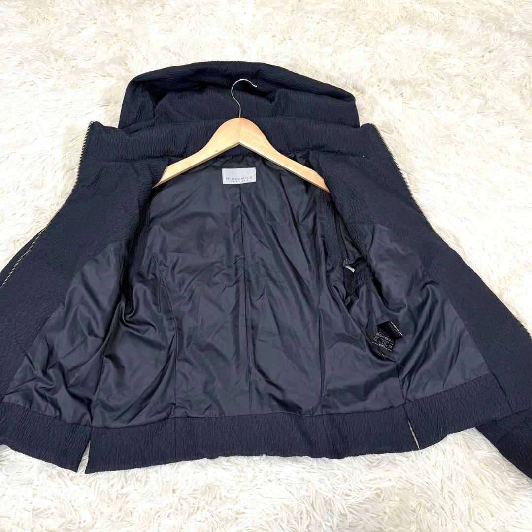 美品 4way エムプルミエ クチュール ショートダウンコート　ネイビー 高級