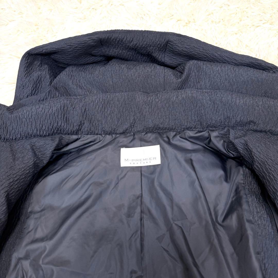 美品 4way エムプルミエ クチュール ショートダウンコート　ネイビー 高級