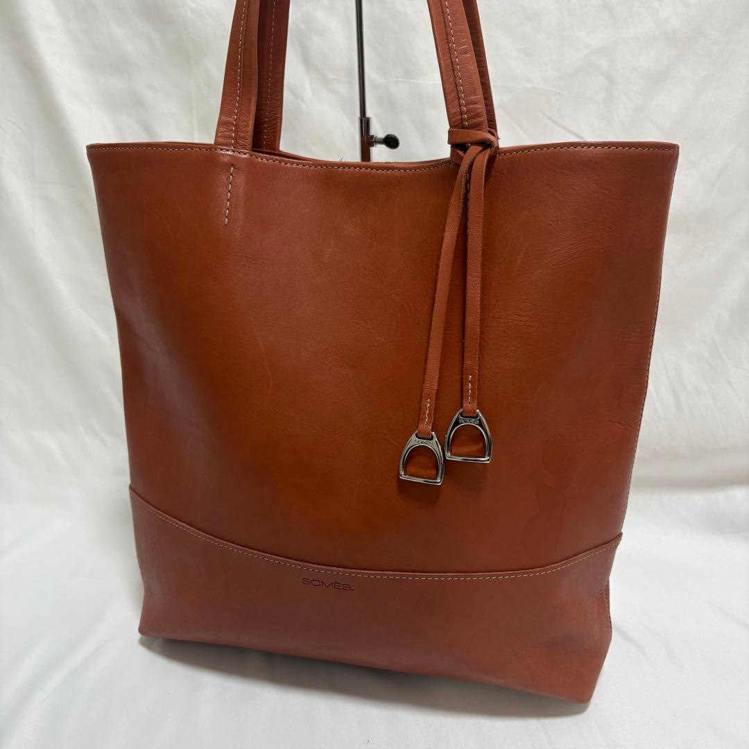 稀少 ソメスサドル オールレザー トートバッグ チャーム A4 ビジネスバック