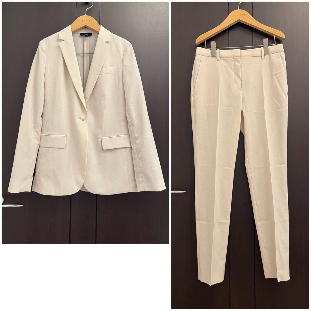 theory Crisp Poly ウォッシャブル　夏用パンツスーツ