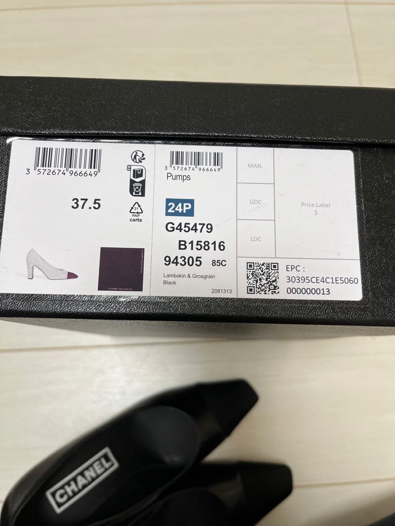 新品　シャネル　ブラックパンプス　ココマーク