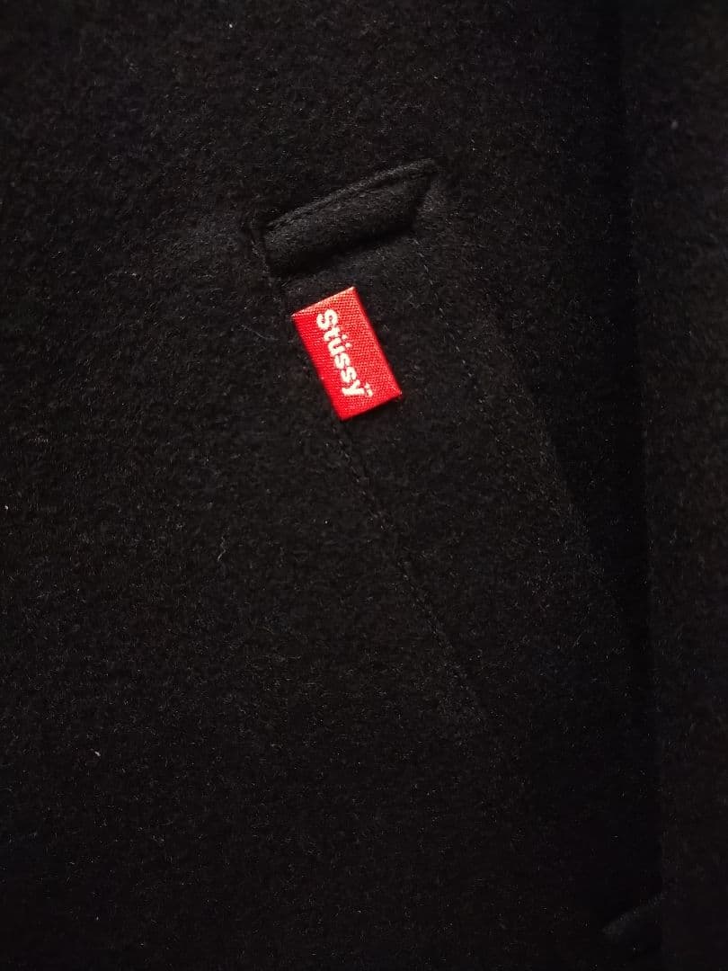 stussy × schott　ライダースジャケット　ネイビー