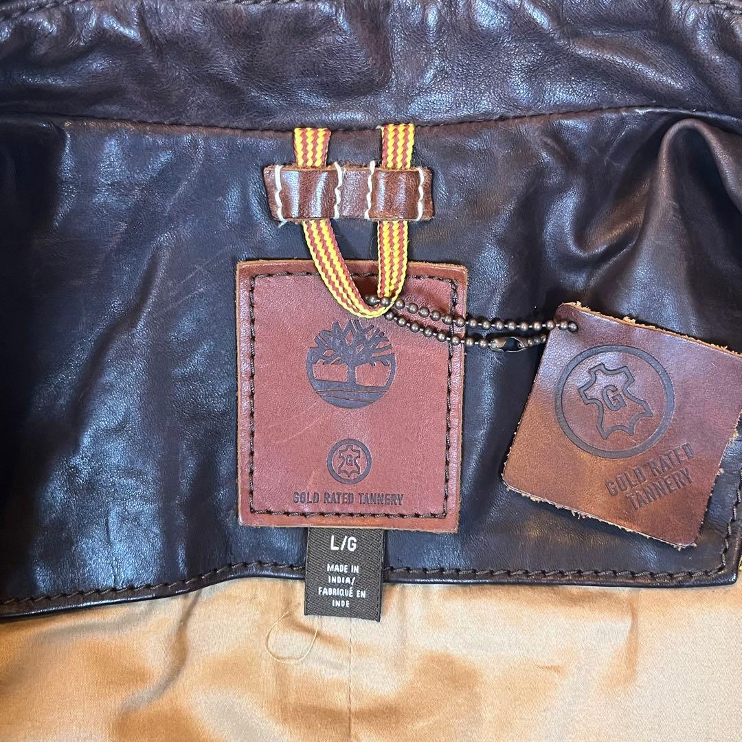 Timberland GOLDRATED TANNERY 牛革 レザージャケット