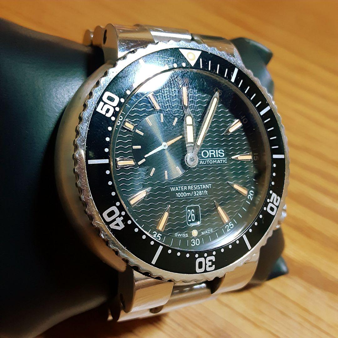 オリス　ダイバーズ　7609　スモセコ　1000m　デイト　ATメンズ腕時計