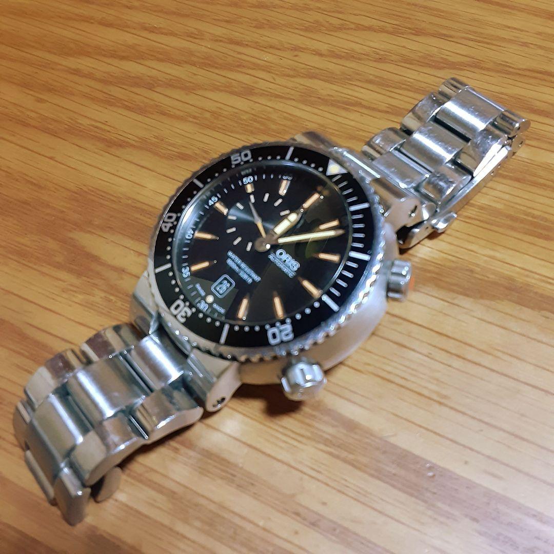 オリス　ダイバーズ　7609　スモセコ　1000m　デイト　ATメンズ腕時計