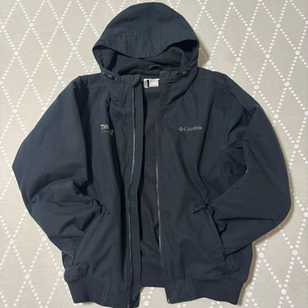 希少 THRASHER × Columbia コラボ フーディジャケット