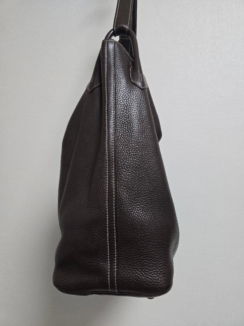 Cisei ダークブラウン レザー 2wayショルダーバッグ