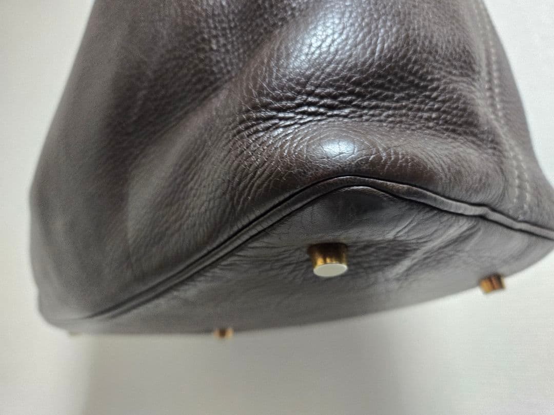 Cisei ダークブラウン レザー 2wayショルダーバッグ