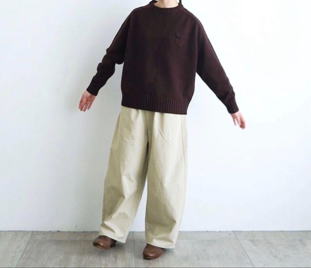 休日と詩 休日のスモールポケットニット