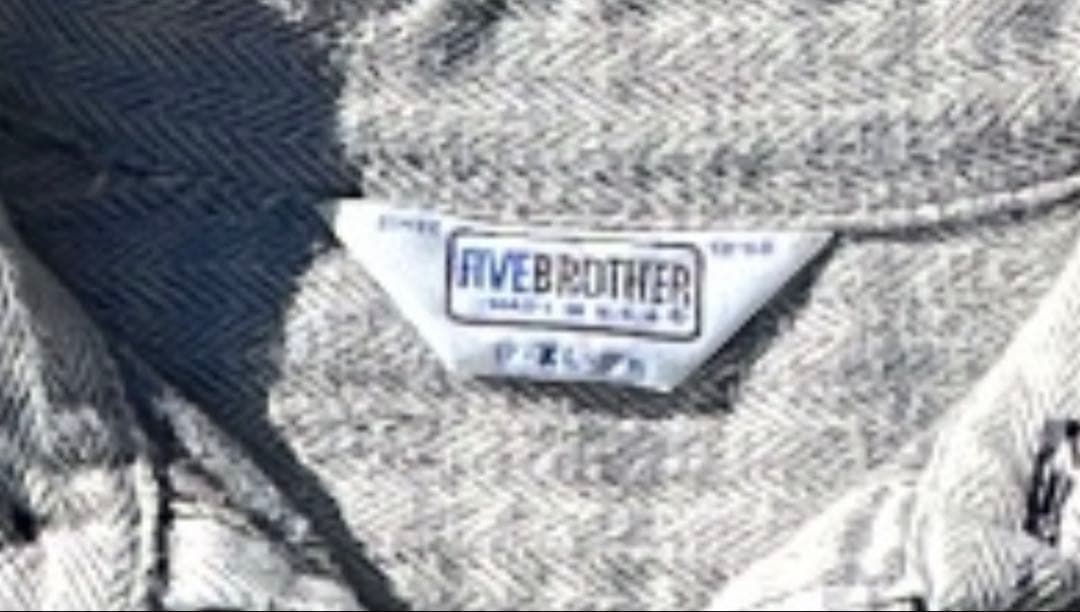 【希少】80s FIVEBROTHER ネルシャツ ヘリンボーン USA製