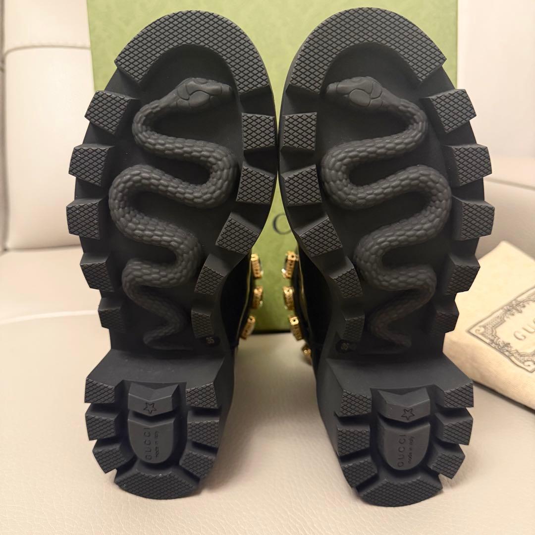 【新品未使用】GUCCI ブラック サイドゴアブーツ