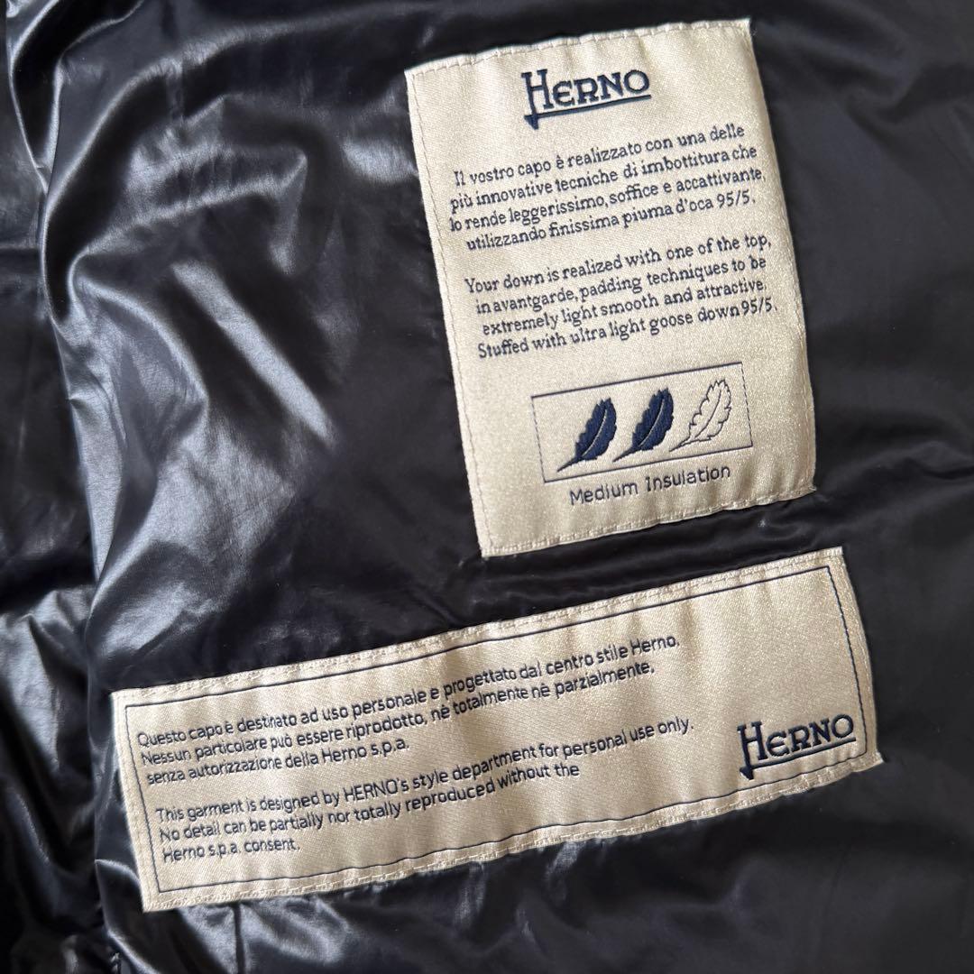 人気 ヘルノ HERNO ボトルネックダウンコート ブラック