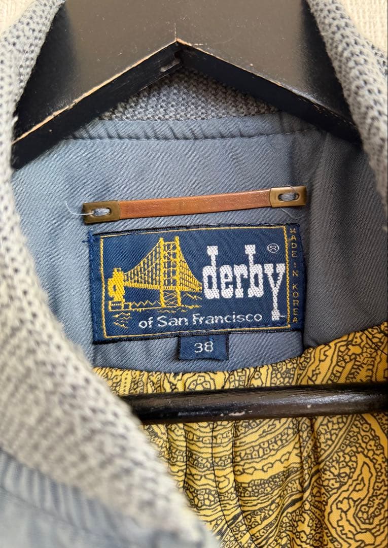 超超スペシャル 80s ダービーオブサンフランシスコ ジャケット 38 グレー