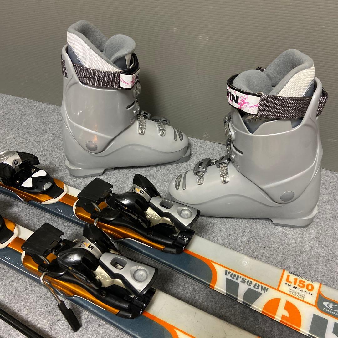 ★メンテナンス済　大人スキーセット 板150cm ブーツ24~24.5cm