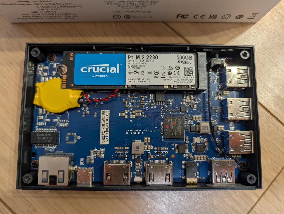 あ*ら様 MeLE Quieter2Q / Crucial 500GB NVMe