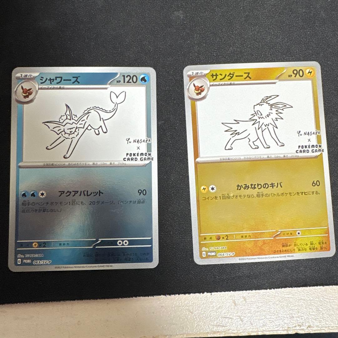 美品　ナガバ　シャワーズ　サンダース　２枚セット