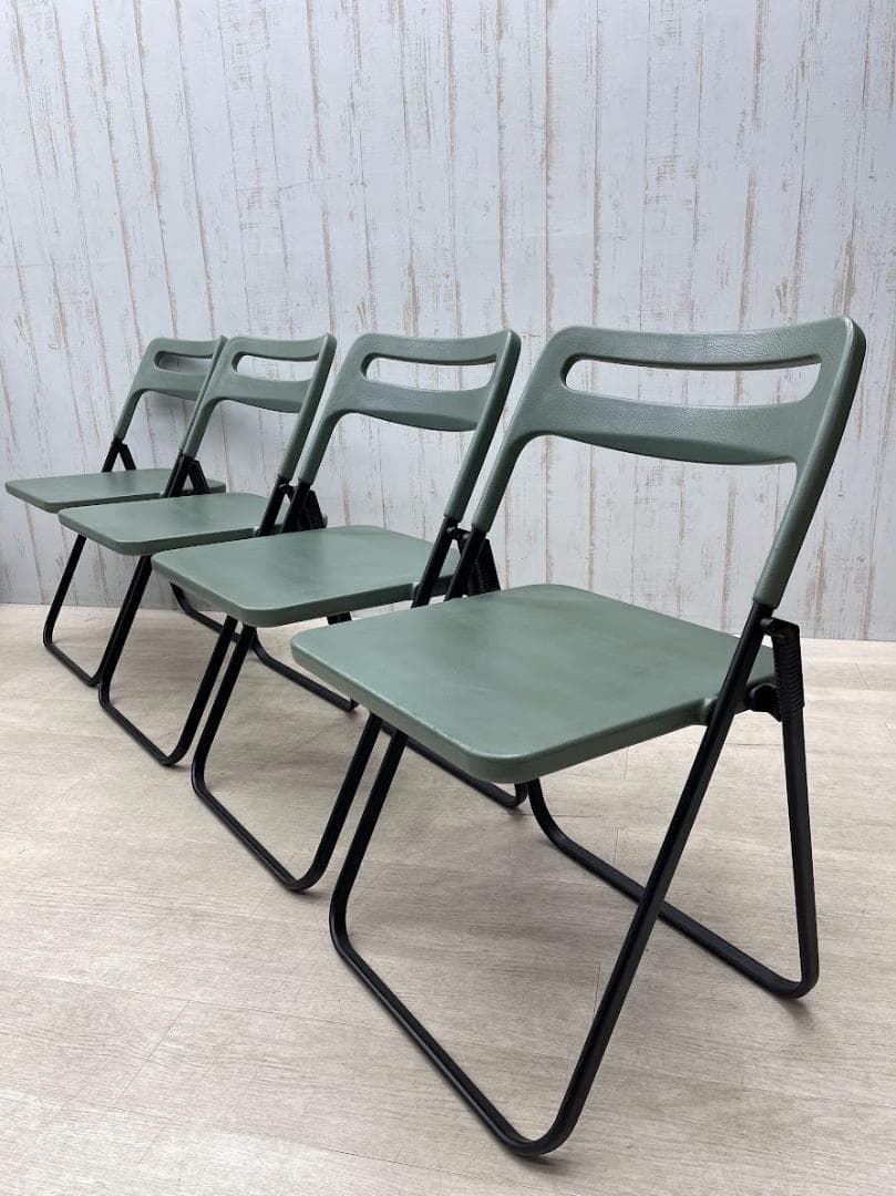 axona AICHI 折りたたみ椅子 MILO 4脚 フラットスタッキング　②