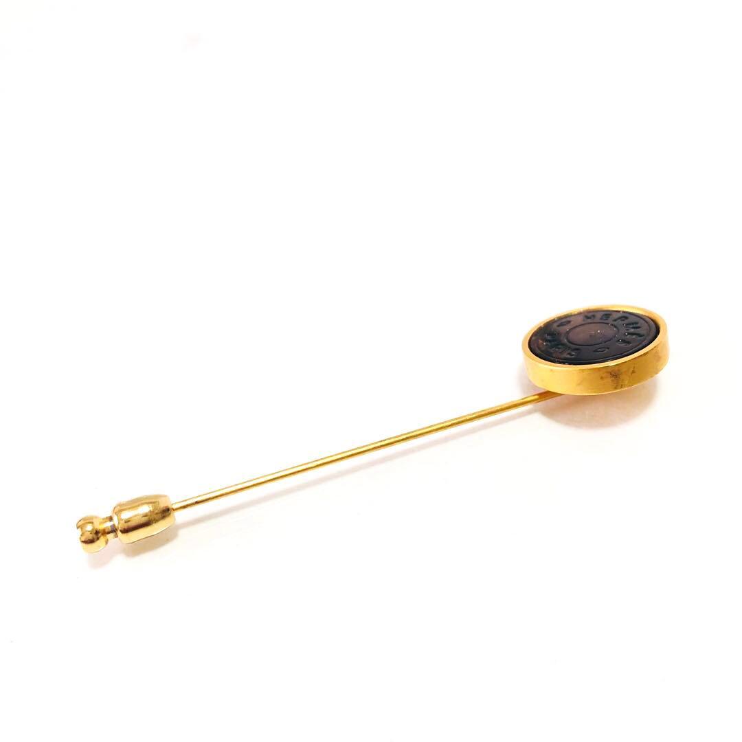 HERMES セリエ シェル ピン ブローチ ゴールド A254020