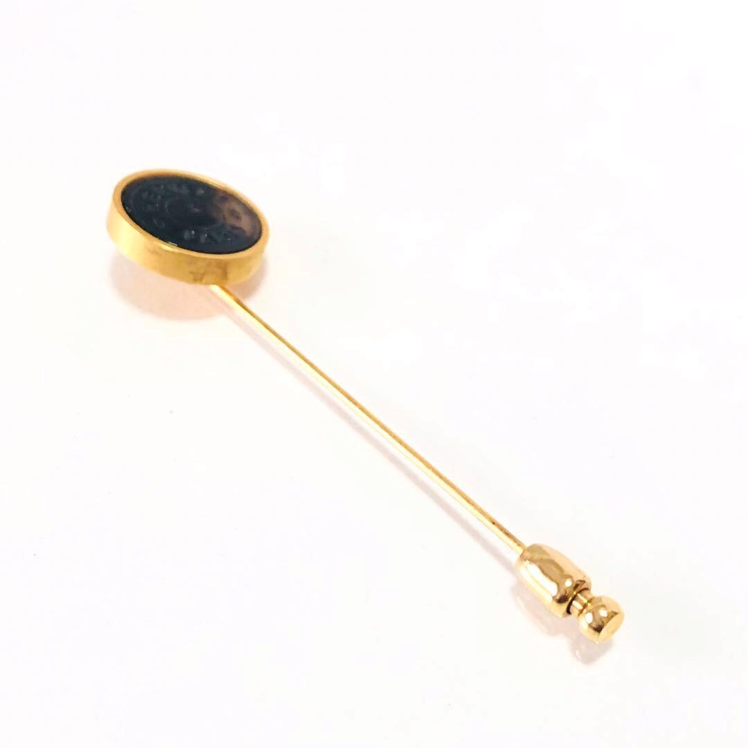 HERMES セリエ シェル ピン ブローチ ゴールド A254020