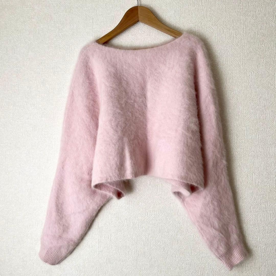 BRILL 25AW FOXカシミヤポンチョプルオーバー ライトピンク