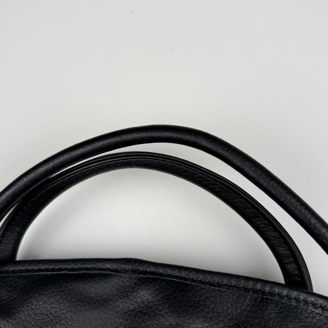 【希少】Brioni ブリオーニ ガーメントバッグ レザー ロゴ 刺繍 ブラック