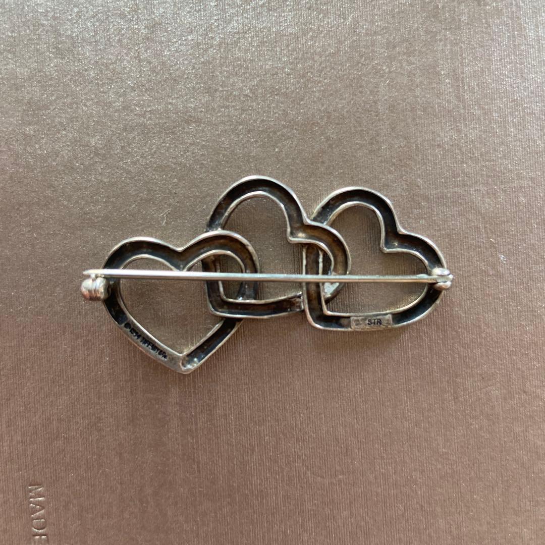 ティファニー　トリプルハート　ブローチ　925