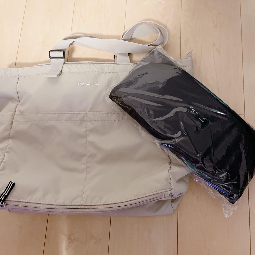 agnes b マザーズリュック ベージュ